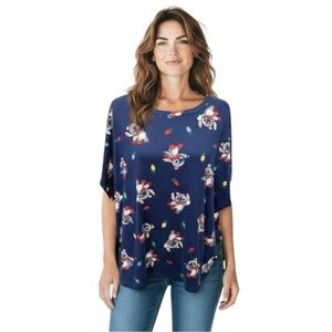 Disney Stitch Blue Christmas T-Shirt – Size 1X